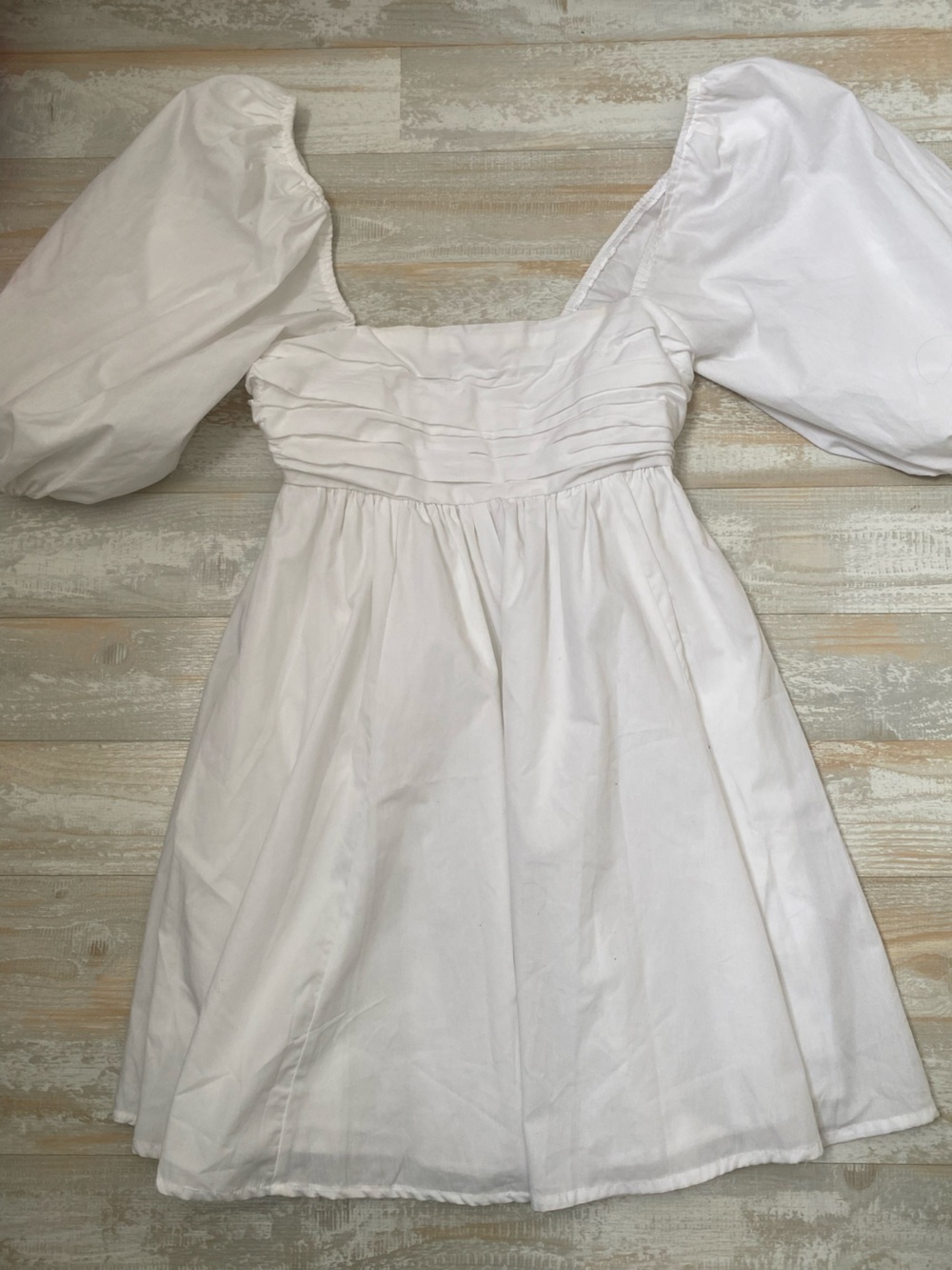 American Eagle Outfitters White Puff Sleeve Mini Dress